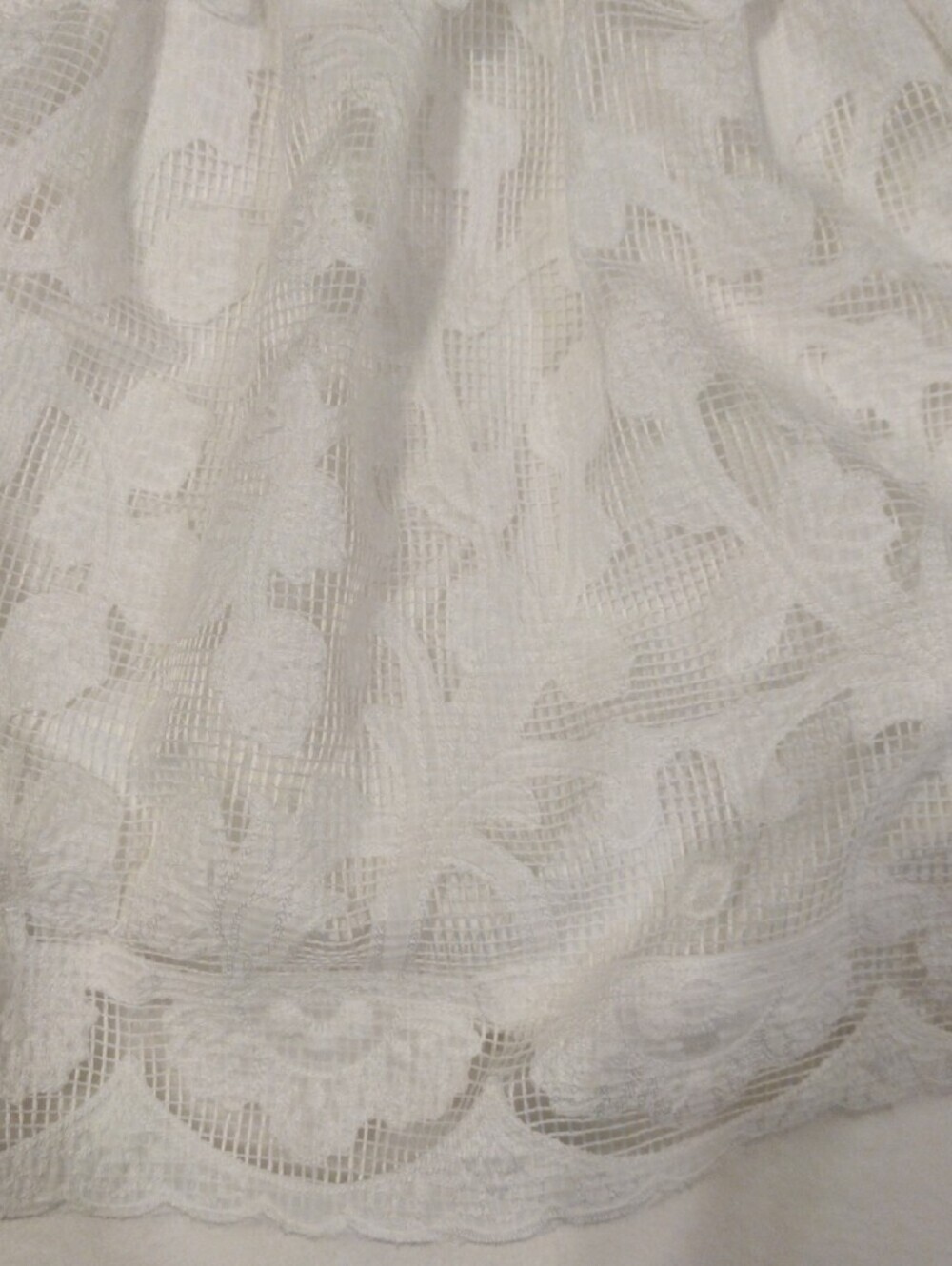 Anthropologie White Top with Subtle Red Stitch Detail - Picture 15 of 15